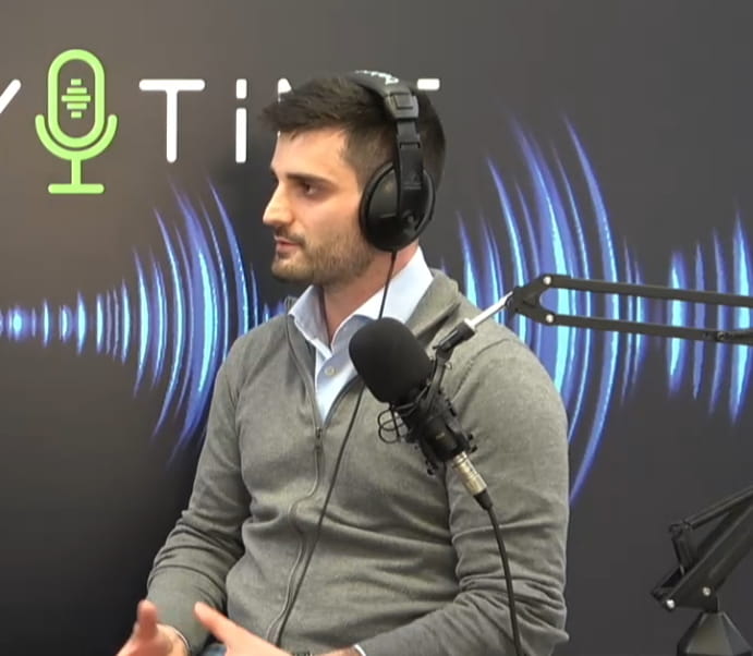 Emanuele Furlan durante l'intervista a Radio Canale Italia - Story Time